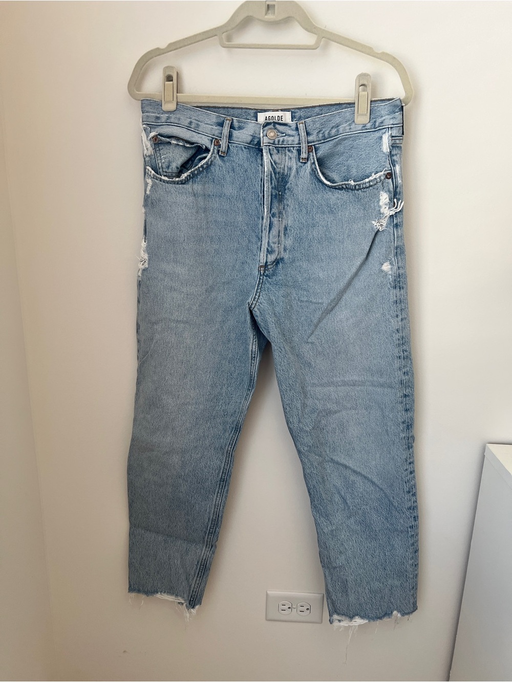 Agolde 90’s crop mid rise straight jeans size 29 in Nerve